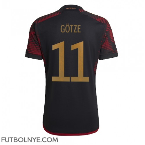 Camiseta Alemania Mario Gotze #11 Visitante Equipación Mundial 2022 manga corta